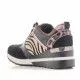 Zapatillas cuña Owel luanda con varios tejidos animal print