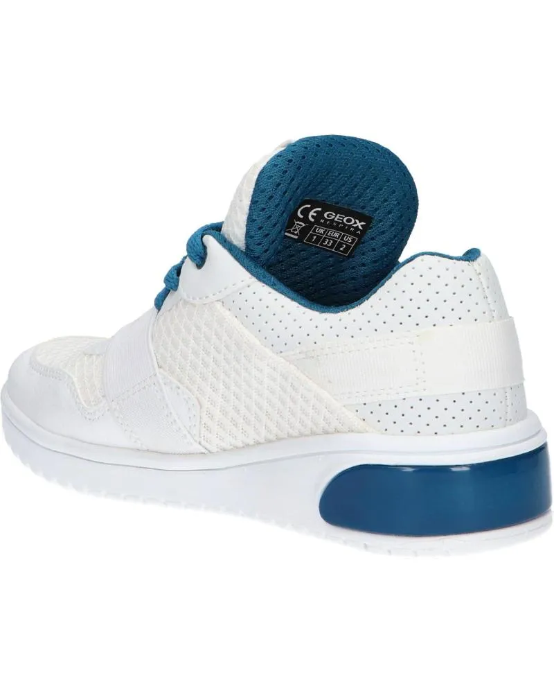 ZAPATILLAS DEPORTE DE MUJER Y NIñA Y NIñO GEOX J927QB 01454 J XLED C1ZJ4 WHITEPETROL