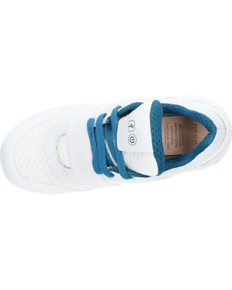 ZAPATILLAS DEPORTE DE MUJER Y NIñA Y NIñO GEOX J927QB 01454 J XLED C1ZJ4 WHITEPETROL