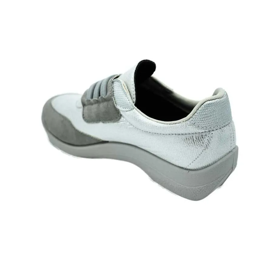 ZAPATO ANATÓMICO LA CADENA 25220 VELCRO PLATA PLANTILLA EXTRAÍBLE 25742