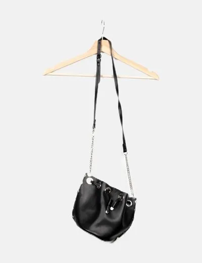 Zara Bolso negro polipiel